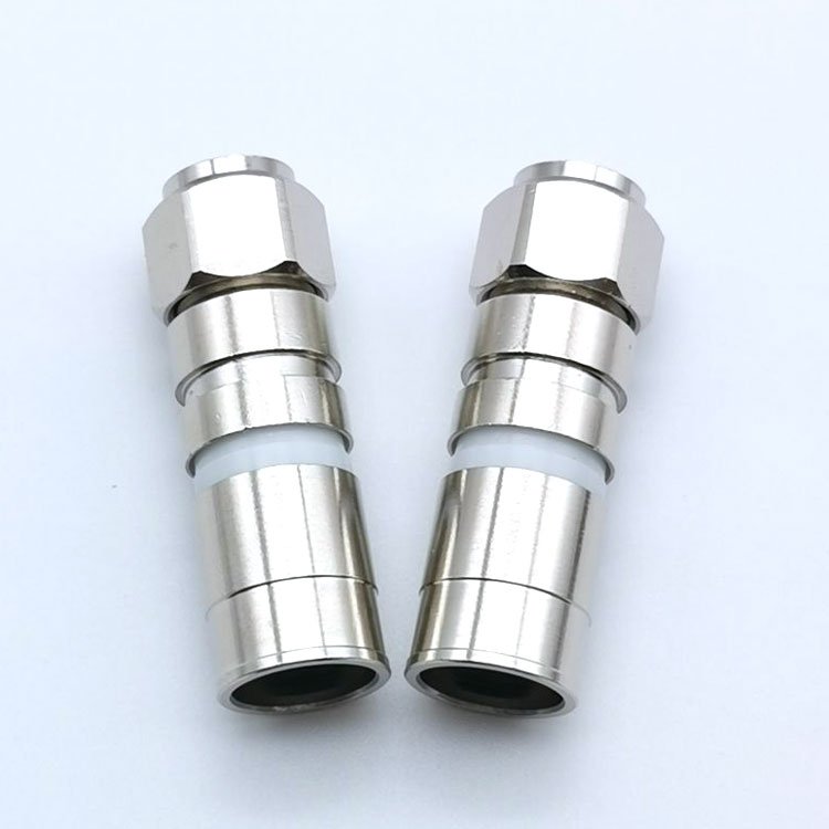 High Quality Waterproof Brass RF Coaxial Compression RG11 F Male Connector