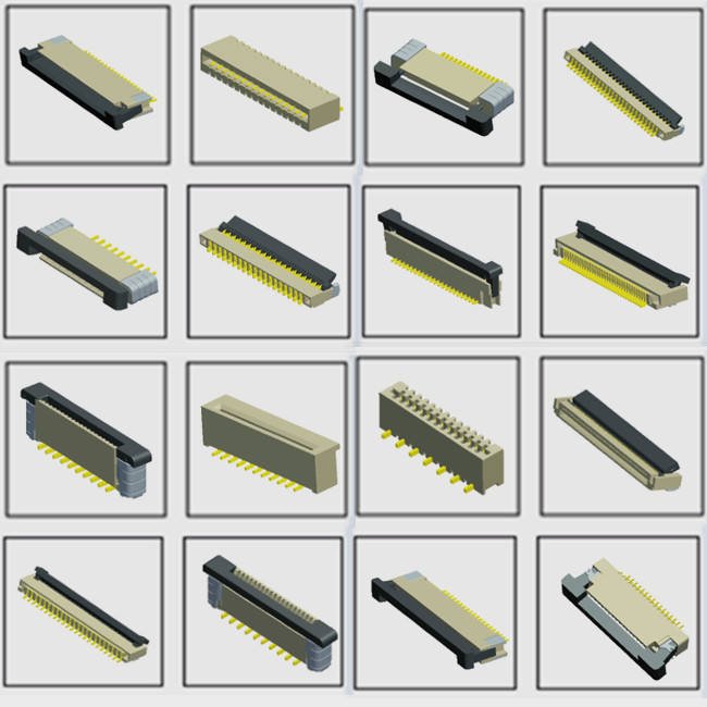 Original 0.5MM FFC/FPC connector top connection bottom connection flip cover bottom connection 4/6/8/10/12/14/16-40p