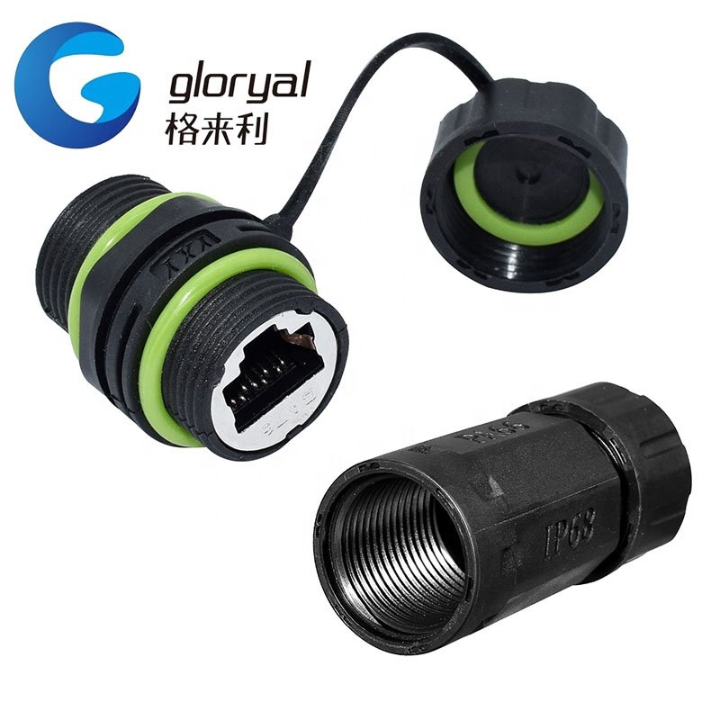 cat6 RJ45 Modular Jack Female 8 Pin IP67 RJ45 Waterproof Connector