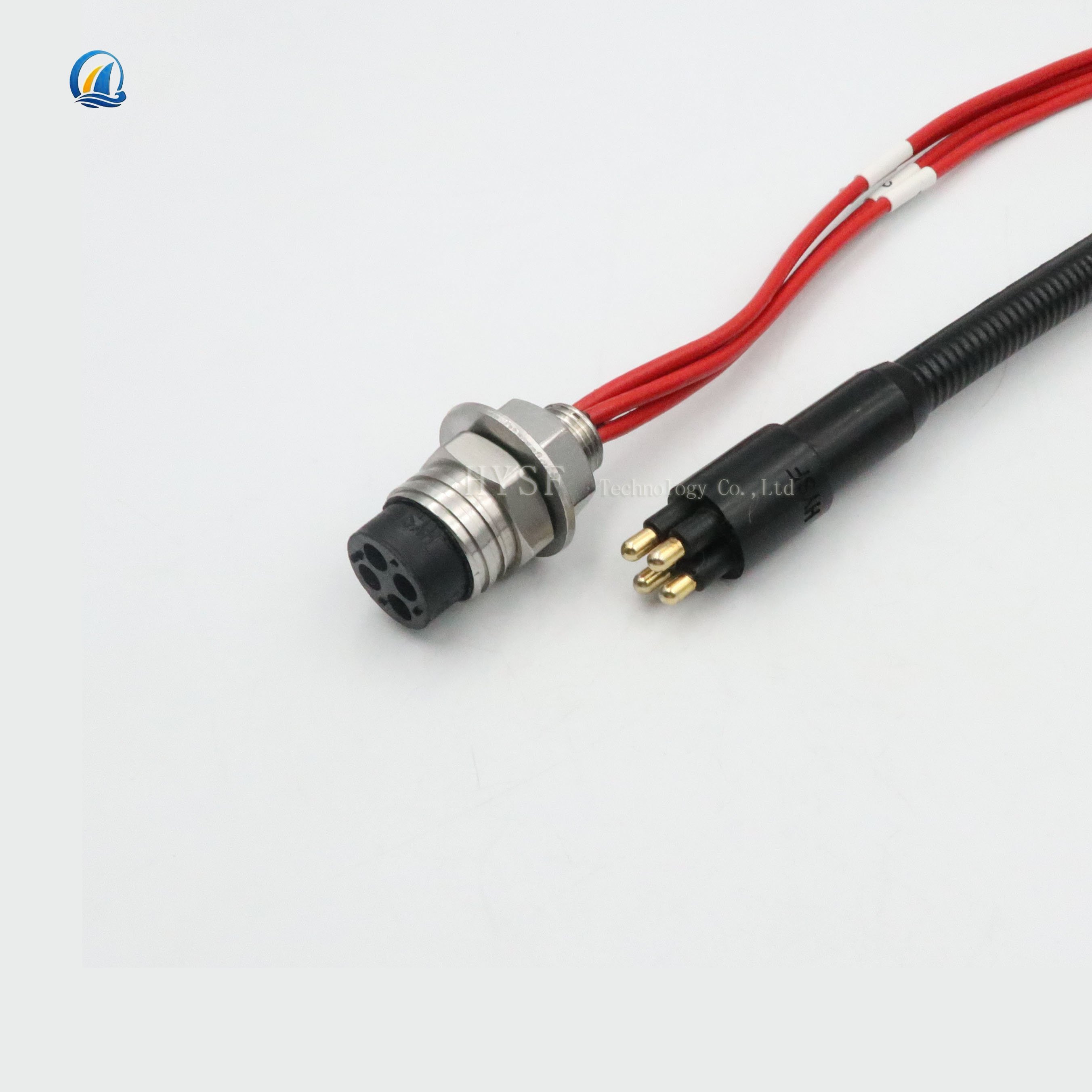 High current 2-4 core 25A watertight cable deep water connector