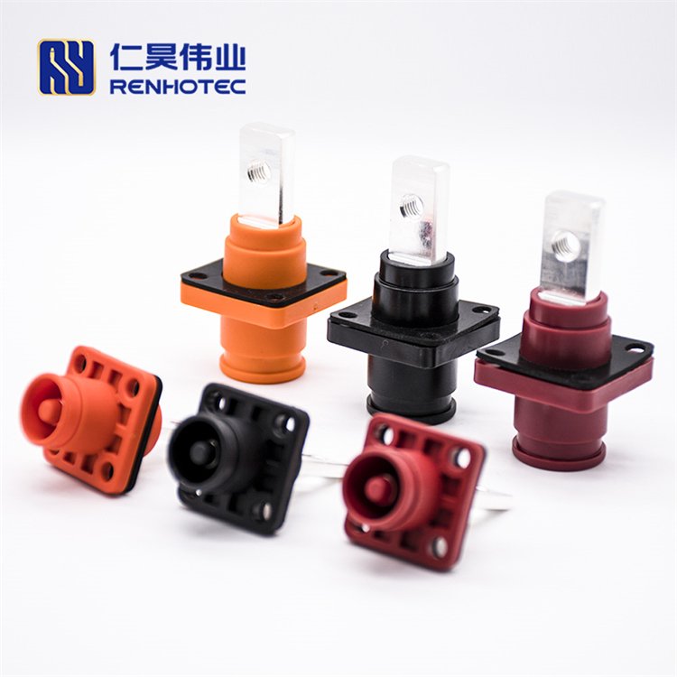 Plastic Waterproof ALL Series 60-350A Battery Storage Connector Quick Bayonet Right Angled High Current Energy Terminal Socket
