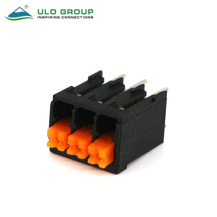 pcb board terminal block spring terminal blocks screwless electrical connector fixed for pcb 3.5mm ptich