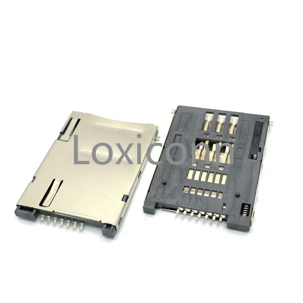 High quality sim big card adapter sim card socket push push 7pin sim card connector