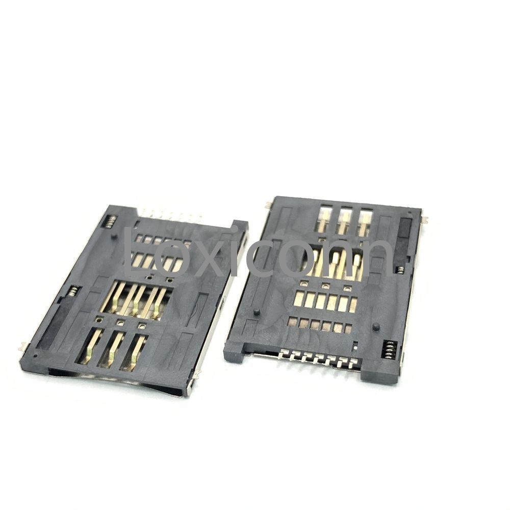 High quality sim big card adapter sim card socket push push 7pin sim card connector