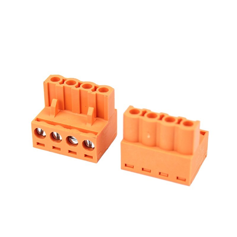 Manufacturer 5.08 pitch plug-in PCB terminal block KF2EDGK-5.08mm Connector terminal Orange and green