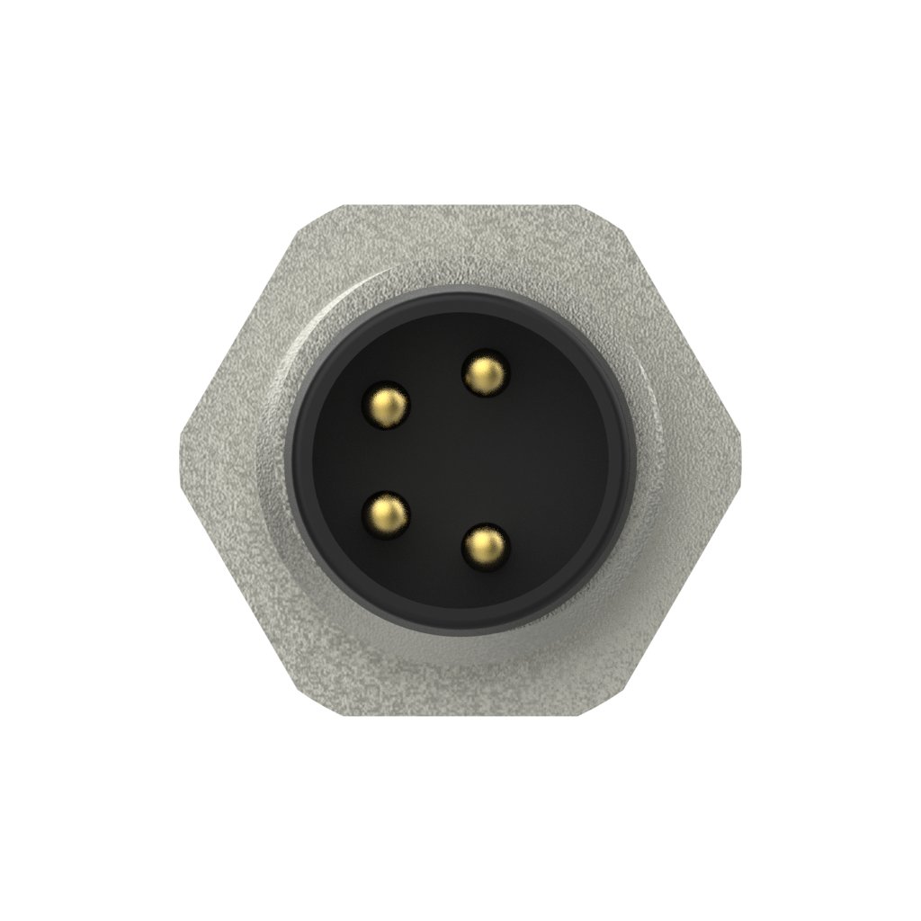 MARVTECH Circular Connector Push Pull Silver IP67 Panel Mount Connector Female 4 Pin IEC