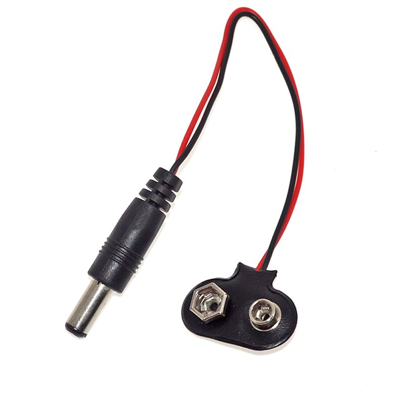 OEM/ODM Available T Type 9V Battery Snap Power Connector Cable with DC 2.1mm Plug