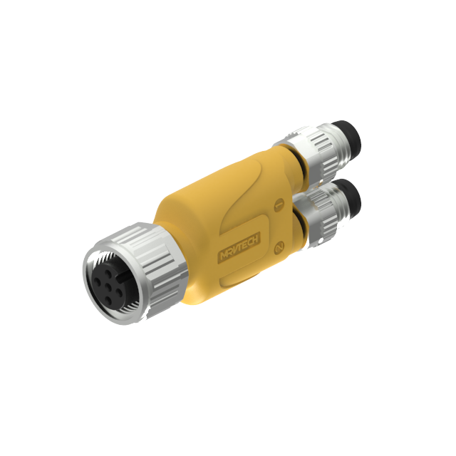 IP67 M12 M8 Y Splitter Waterproof Connector Manufacturer M12 M8 2-Branch Compact Splitters IP67 Male Female Waterproof