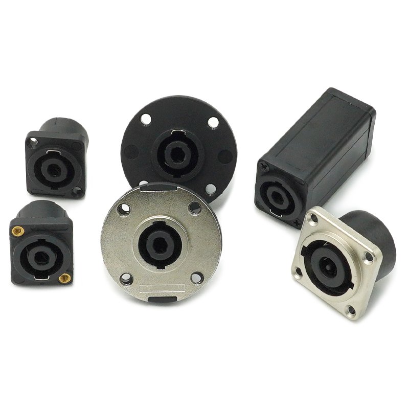 Professional Speakon Female Socket Led Speakon Connector 8 Polos Speaker Female Socket 8 Pin Female Socket Panel Mount