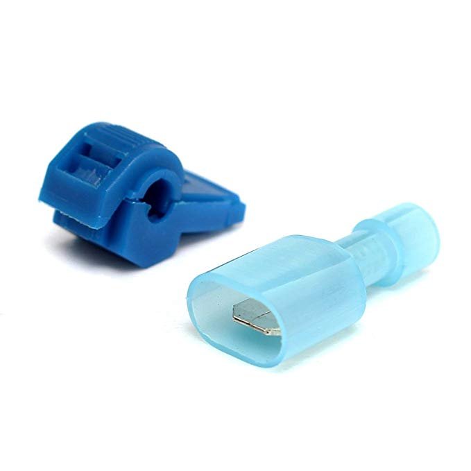 Electrical T-Tap Wire Spade Connectors, Spade Terminal Back Crimp Insulated Connector Fast Cable Clamp