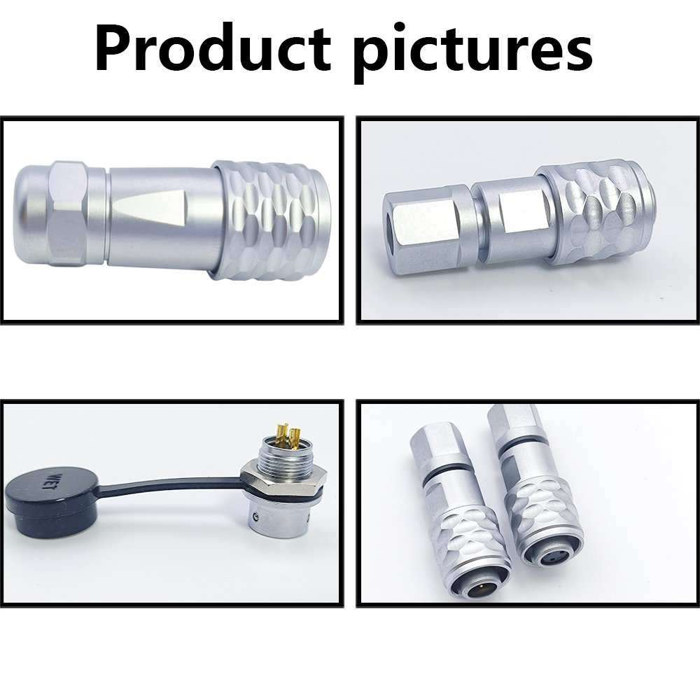Waterproof circular connector WEIPU series 2Pin WS16 plug female socket straight connector