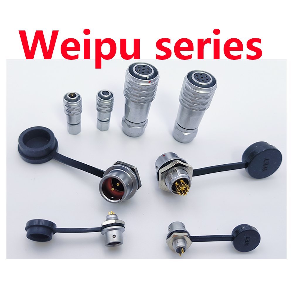Waterproof circular connector WEIPU series 2Pin WS16 plug female socket straight connector