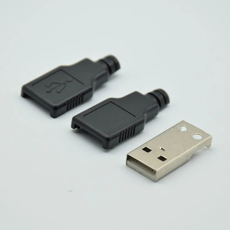 IMC New Type A Male USB 4 Pin Plug Socket Connector With Black Plastic Cover diy
