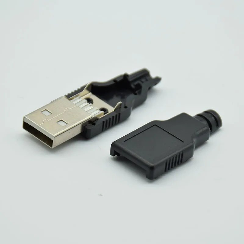 IMC New Type A Male USB 4 Pin Plug Socket Connector With Black Plastic Cover diy