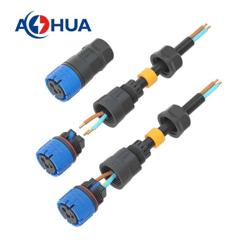M20 Assembly Cable Connectors with Screw Fixing/Quick Lock/Solder type 15A 20A Adapter IP68 LED Power AC/DC Connector