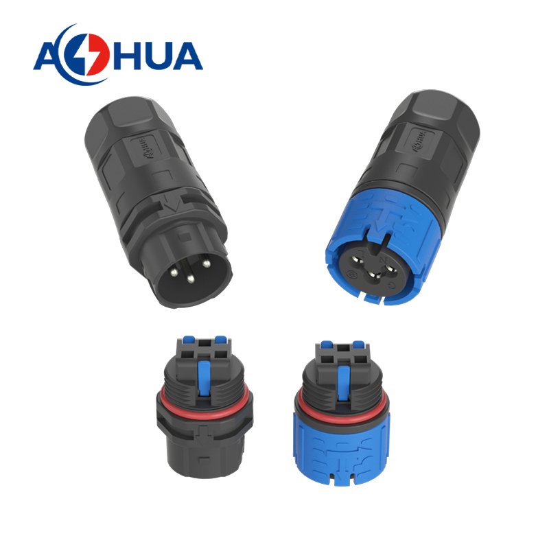 M20 Assembly Cable Connectors with Screw Fixing/Quick Lock/Solder type 15A 20A Adapter IP68 LED Power AC/DC Connector