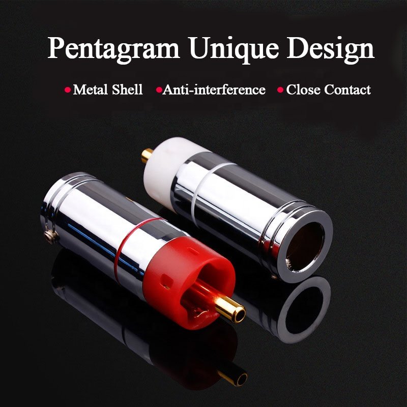 RASANTE OEM ODM High Quality RCA HIFI Single Point Contact Rca Plug Audio Rca Connector