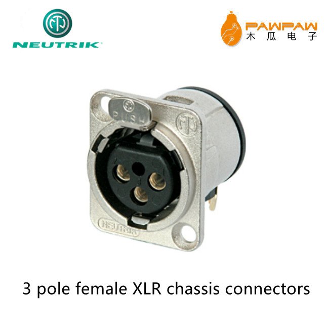 3pole female XLR connector NC3FD-H for neutrik