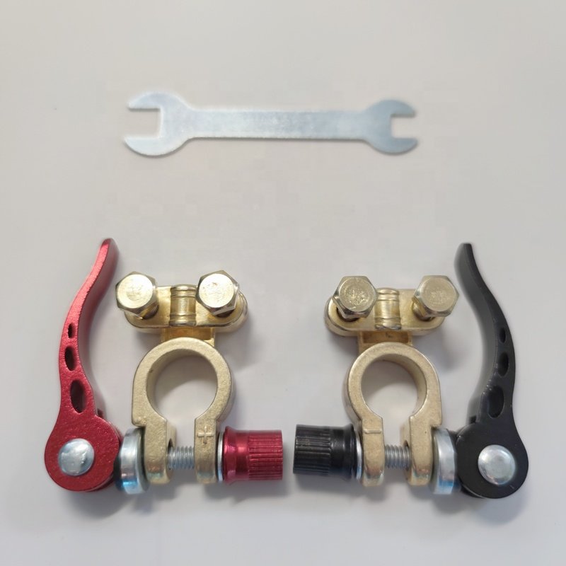 Gold color Brass connector clamp quick release / adjust disconnect multi link battery terminal