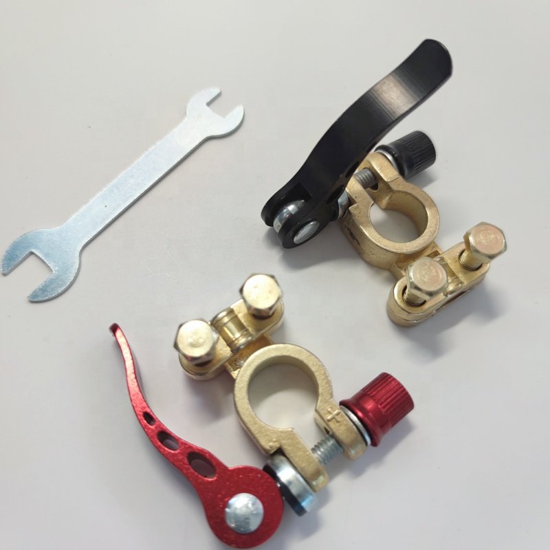Gold color Brass connector clamp quick release / adjust disconnect multi link battery terminal