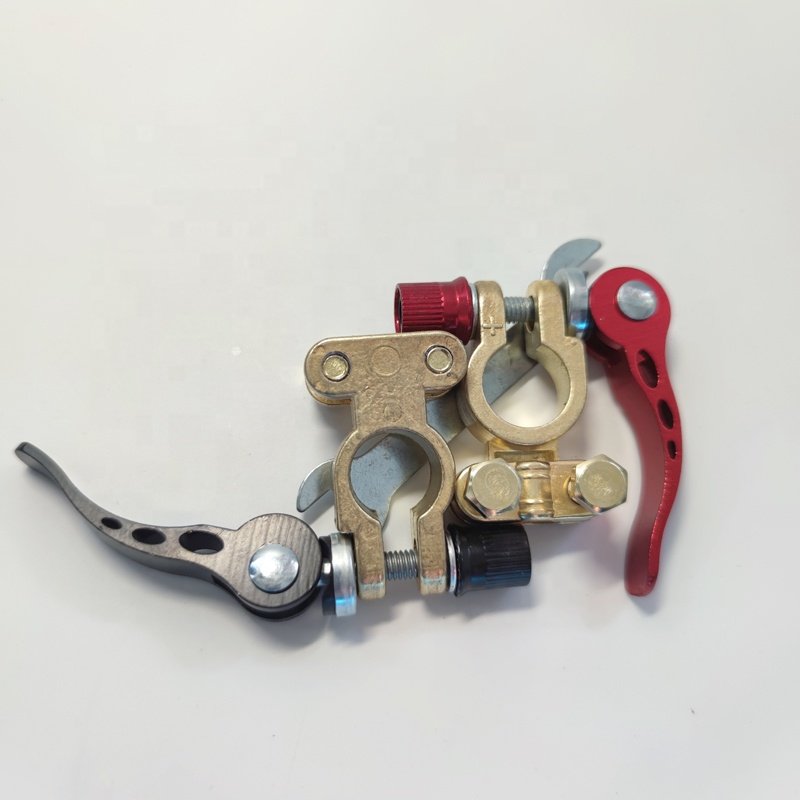 Gold color Brass connector clamp quick release / adjust disconnect multi link battery terminal