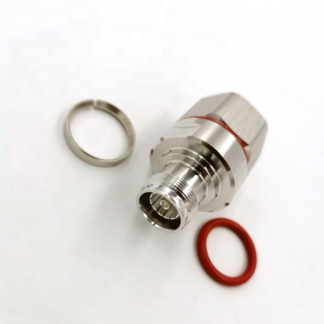 Low Less RF Coaxial 4.3-10 Female Screw Type Clamp Connector For 7/8 Coaxial Cable