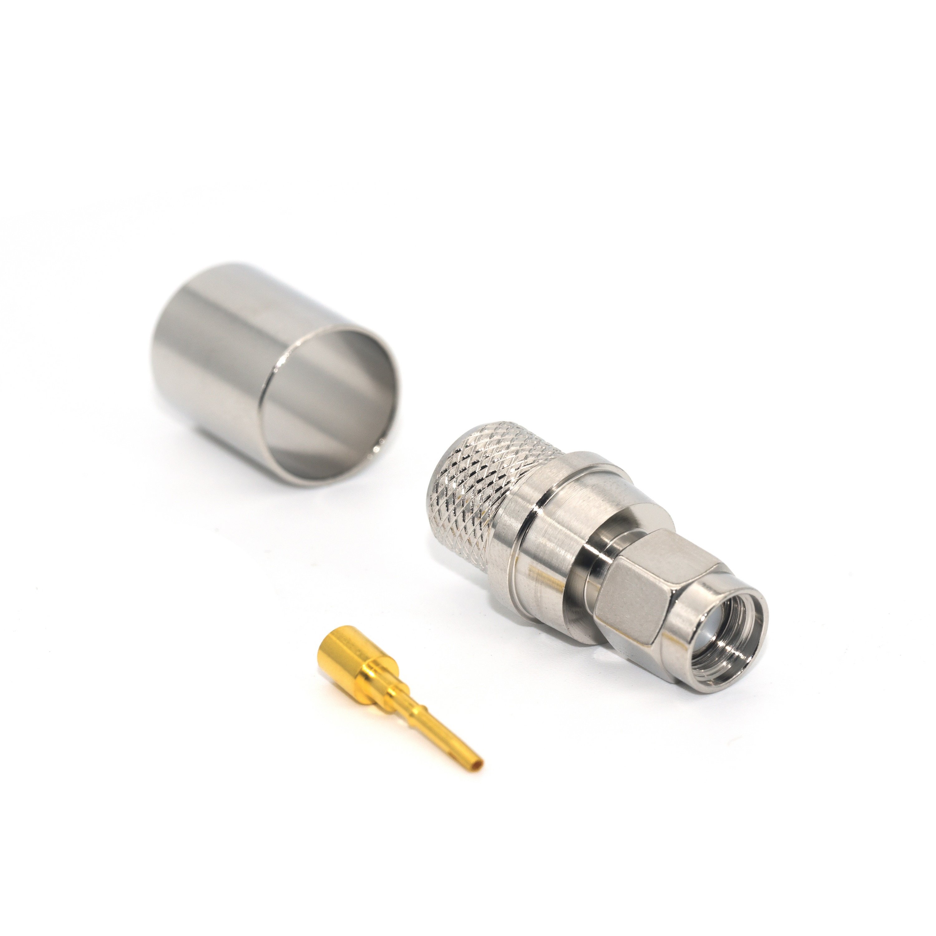 Raynool RF RP SMA Male Crimp Connector for LMR400 CNT400 KSR400 RG8 7D-FB