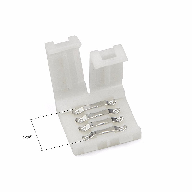 Hot selling 8mm 10mm 4 Pin RGB PBC LED Light Strip SMD 3528 2835 Multicolor Strip Corner Connector