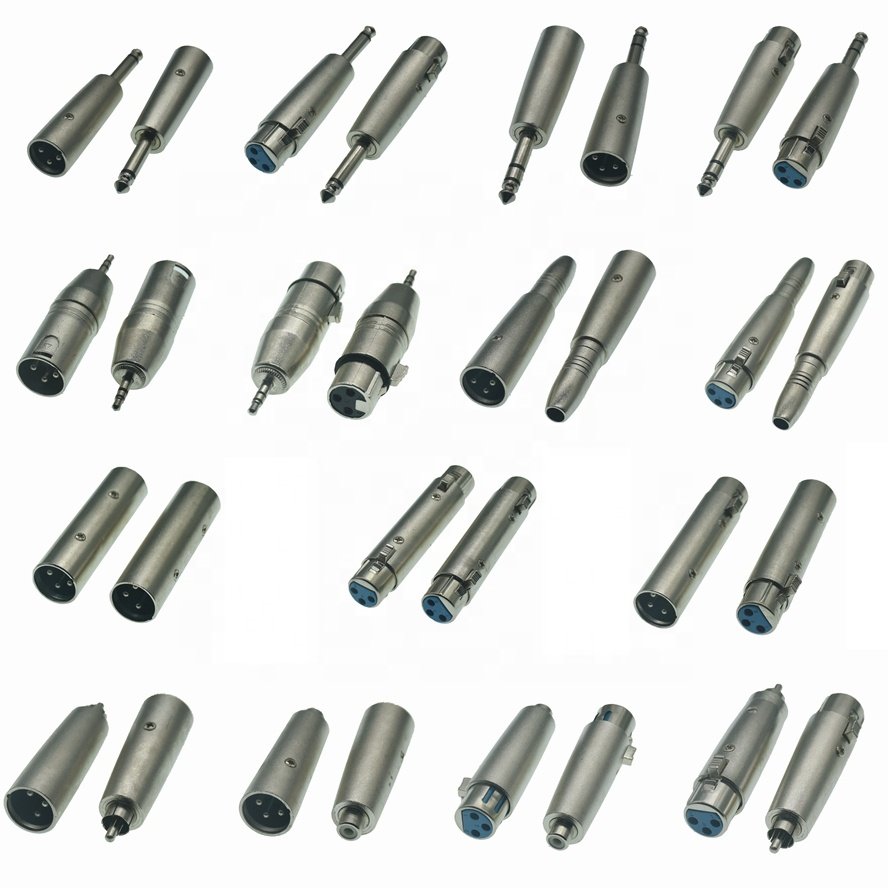 3 Pin Microphone Transform TRS Male to Female Adapter XLR Male to 1/4" 6.35mm Stereo Mic Connector Converter Plug
