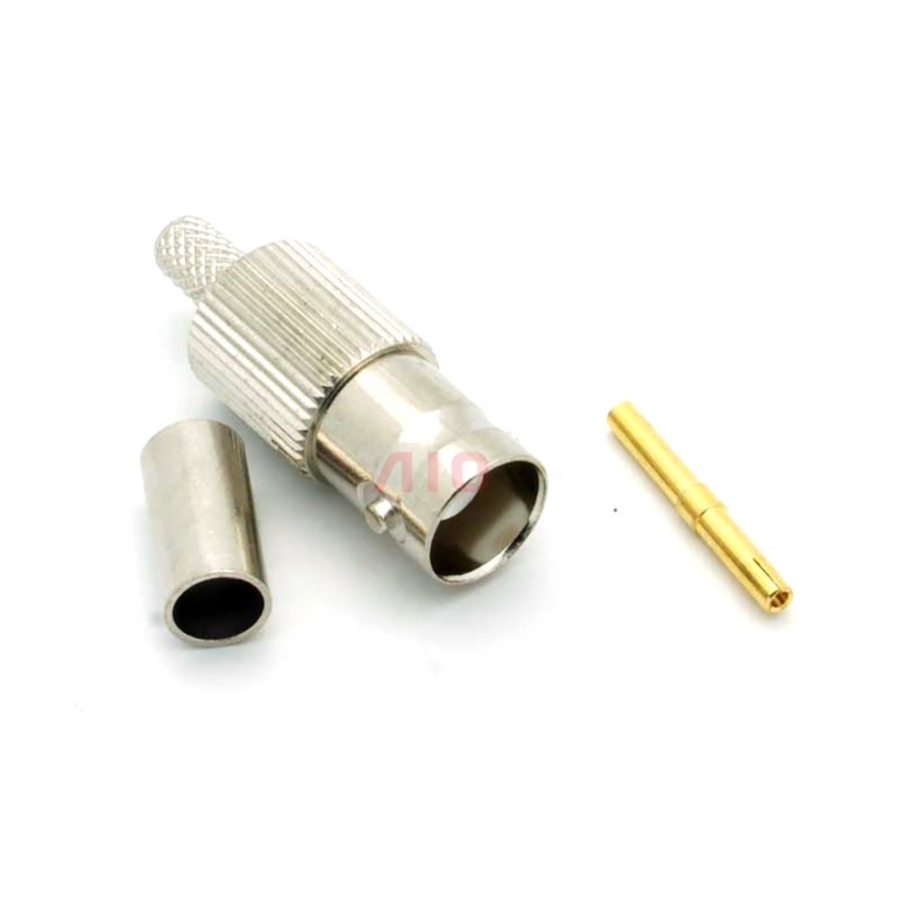 UG-1094/U Straight Receptacle Jack Solder Cup Panel Chassis Bulkhead Front Mount 50 Ohm BNC Female RF Coaxial Connector for 5G