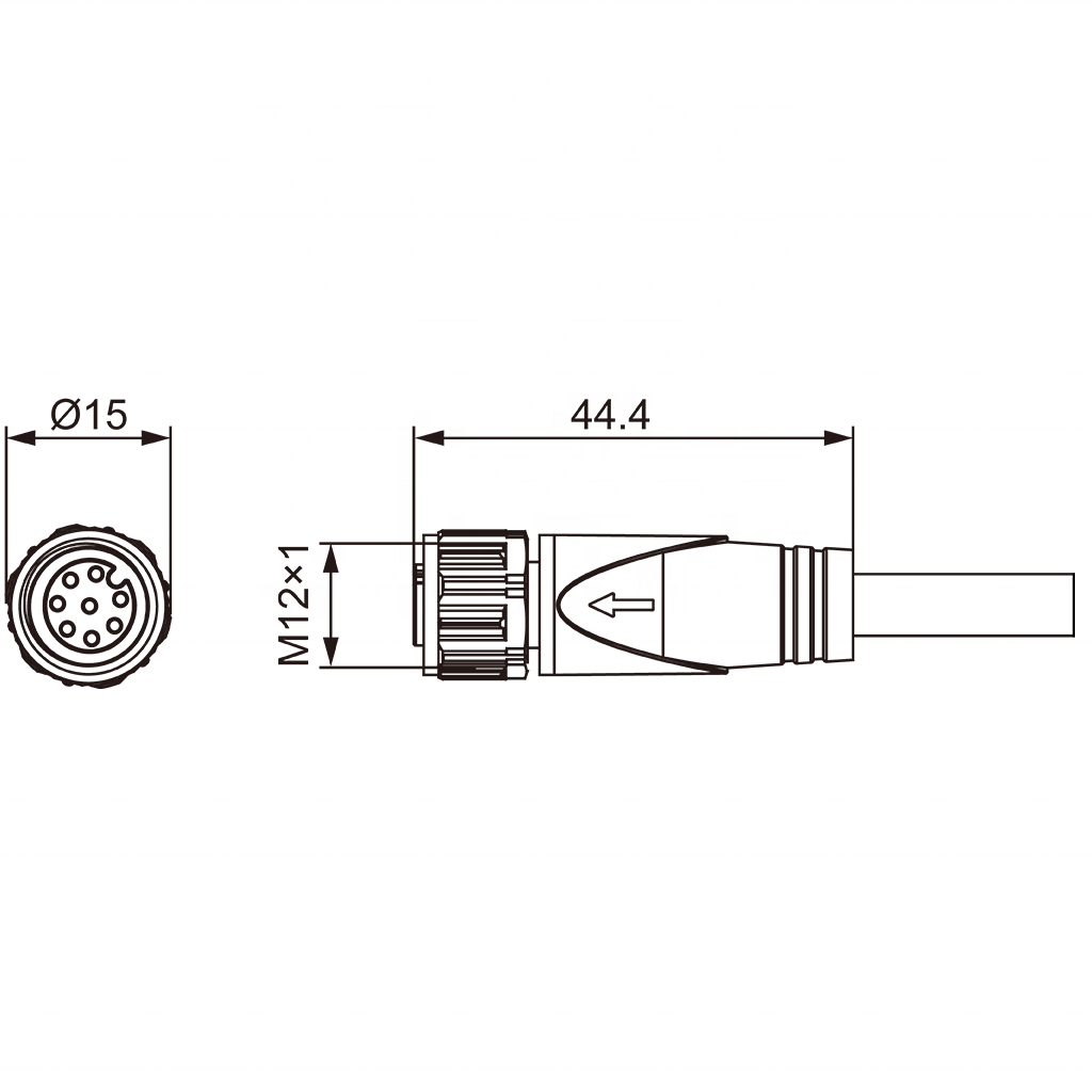 cable wire circular waterproof m12 connector circular connector manufacturer circular automotive connector EAF12-2/C00