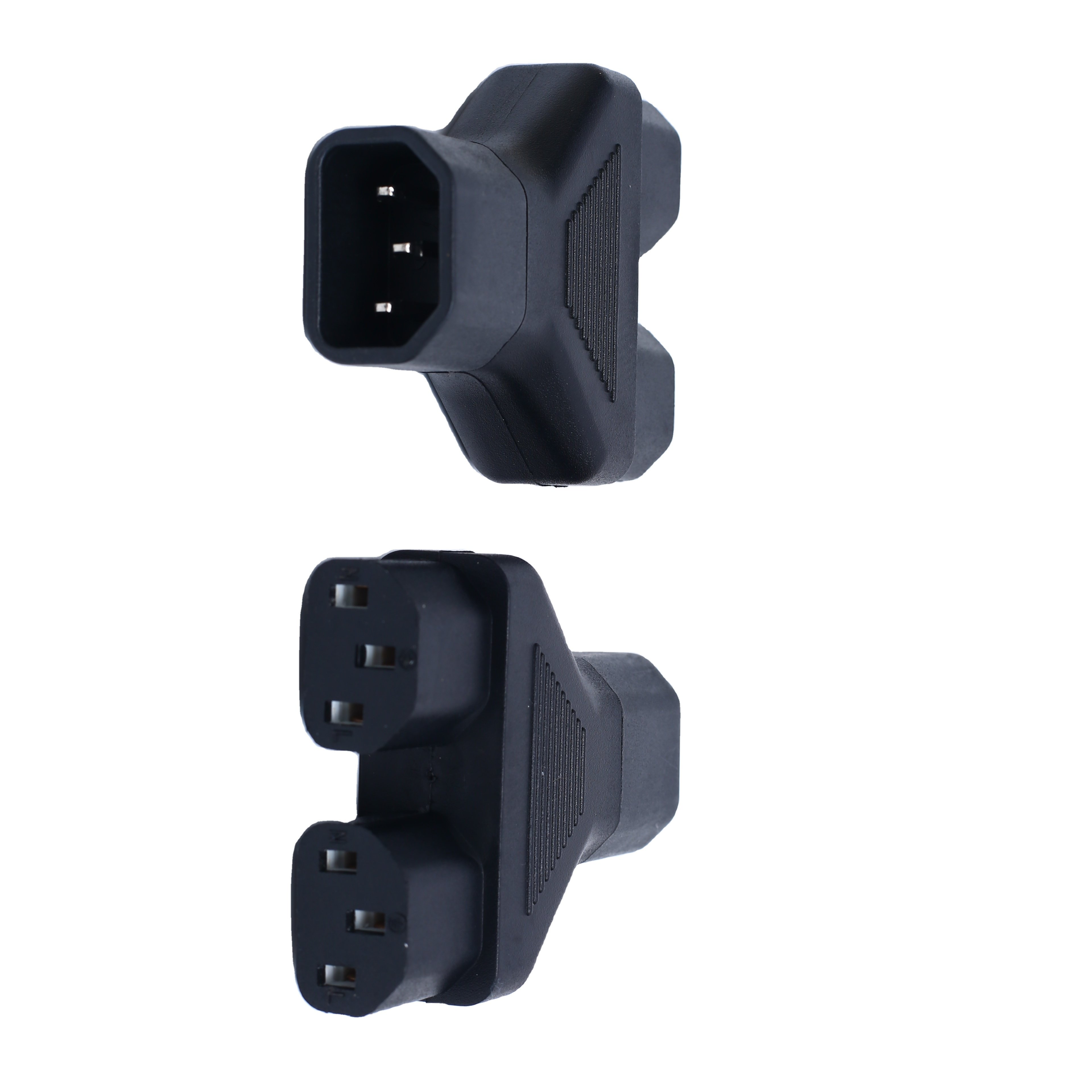 IEC320 IEC 320 C14 Male to Double C13 Female Y Type Splitter Extension Power Adapter adaptor connector