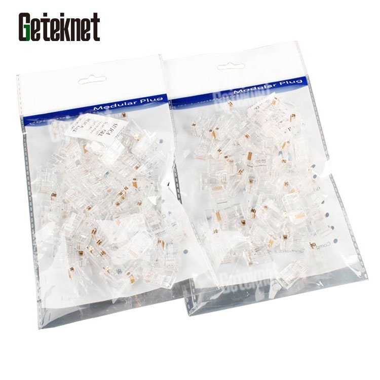 UTP ethernet CAT6 CAT5E RJ45 pass through connector 8P8C network connecter Rj45 Connector