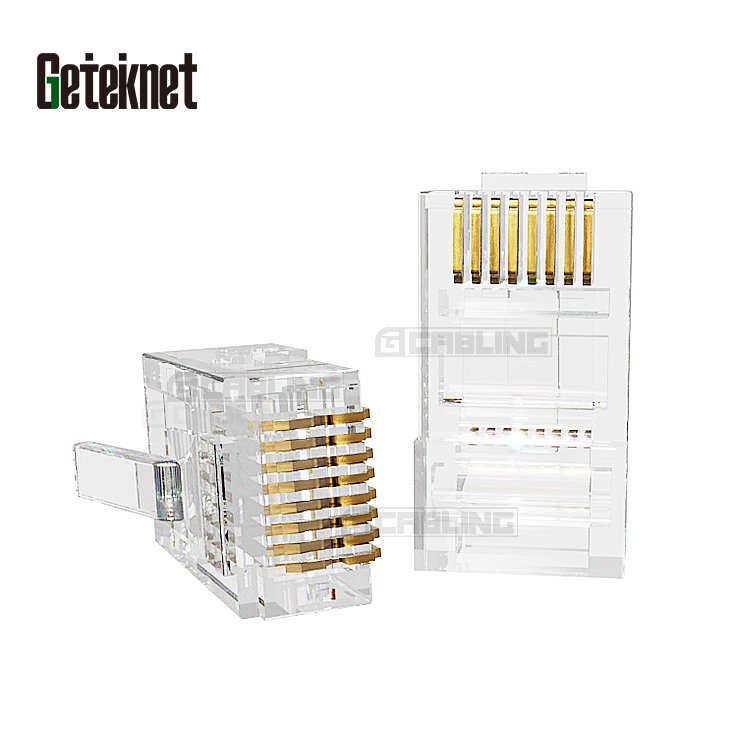 UTP ethernet CAT6 CAT5E RJ45 pass through connector 8P8C network connecter Rj45 Connector