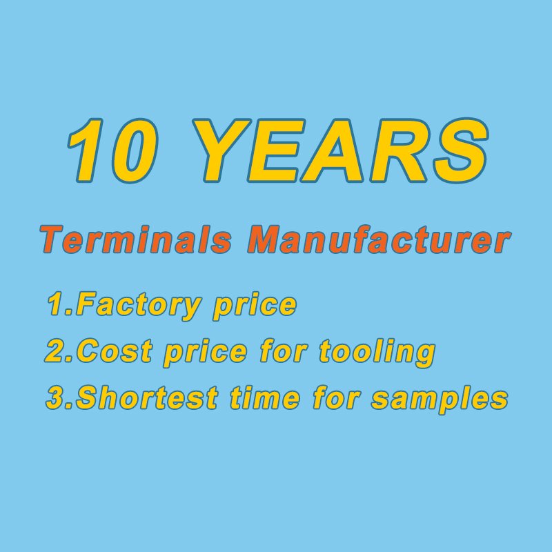QWT 110 187 205 250 chain crimp wire cable electrico terminales female non insulated spade connectors terminal with lock
