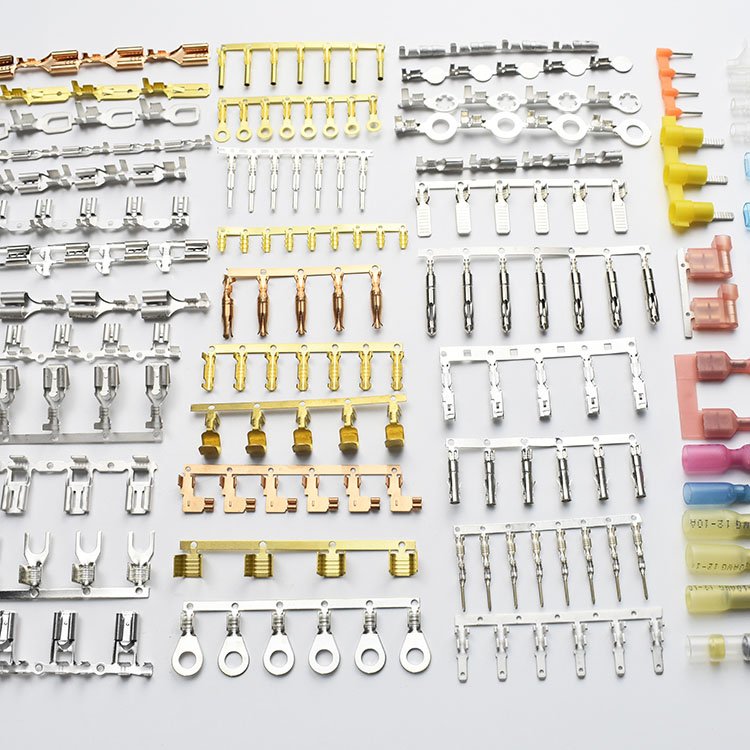 QWT 110 187 205 250 chain crimp wire cable electrico terminales female non insulated spade connectors terminal with lock