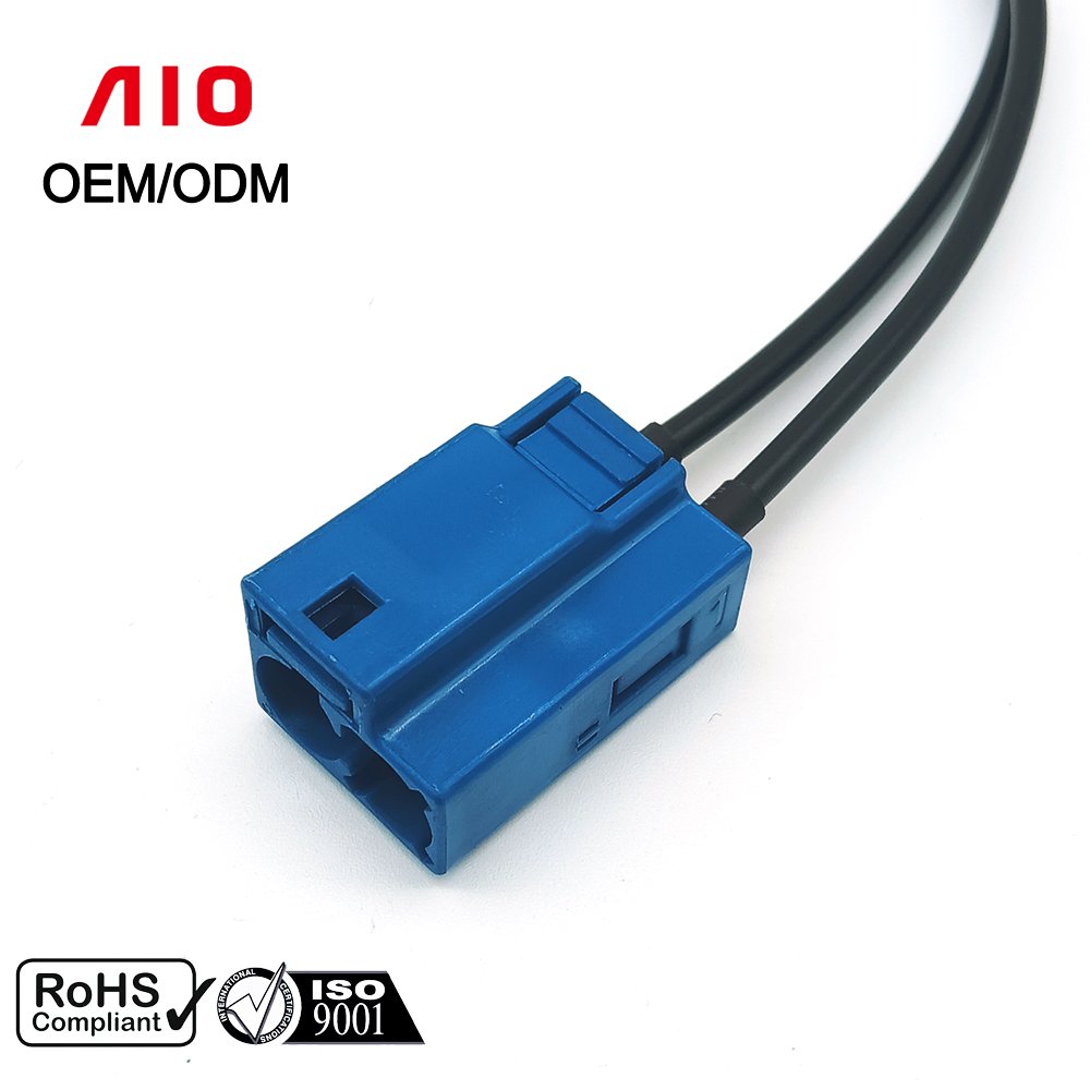 Male Female Fakra C Code Crimp Connector for Automotive GPS Telematics Navigation