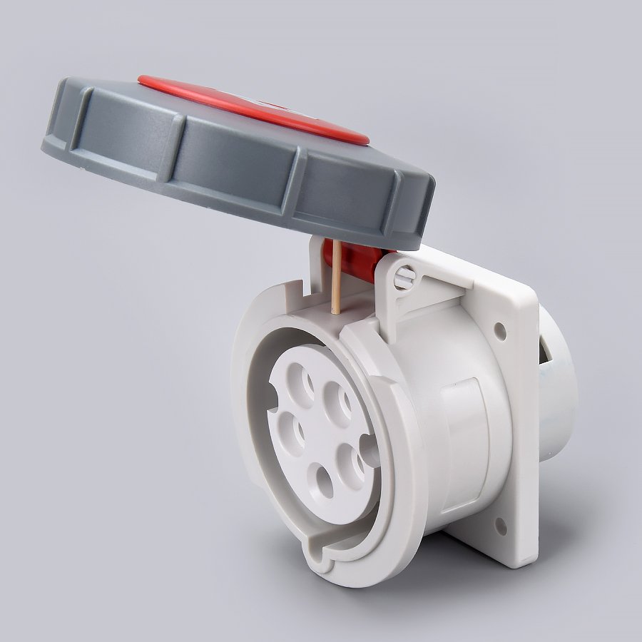 16A 3/4/5P Wall Socket Industrial Connector Socket ABS Industrial Straight Socket IP67