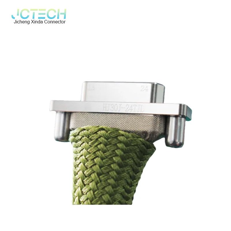 HJ30J-12TJNP105 6 Pin Rectangular Connector Male Female Custom Machine Cable 60 Core Heavy Duty Connector