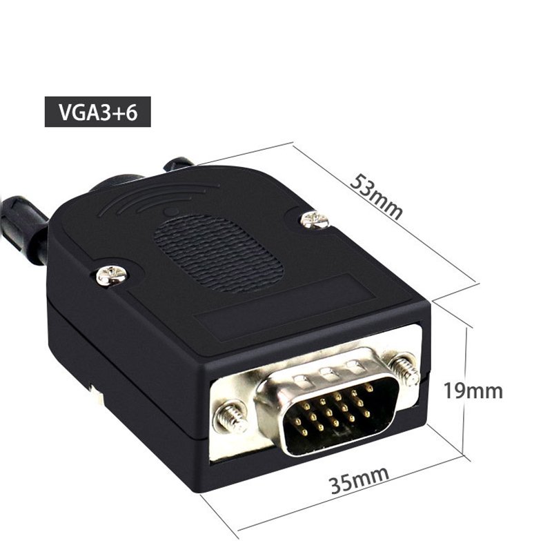 DB15 D-Sub VGA Solderless Welding Free Connector Male Female 3 Rows 15pin VGA 3+6 /VGA 3+9 Serial Port Terminal Adapters Kit