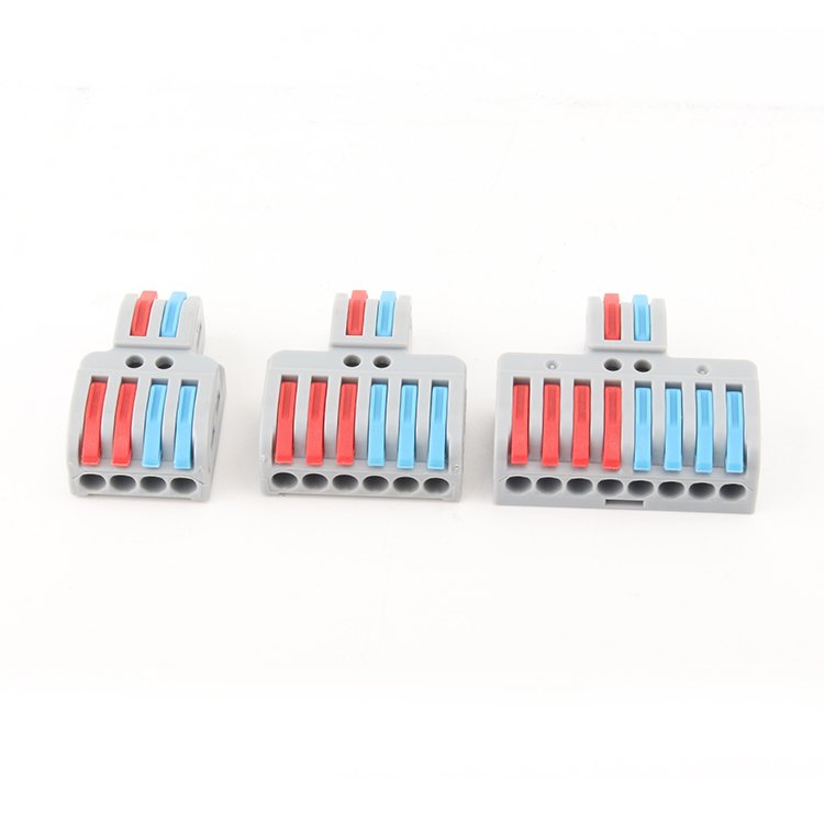 Plug-in connector 2-in 4-out quick connection terminal soft and hard wires are universal
