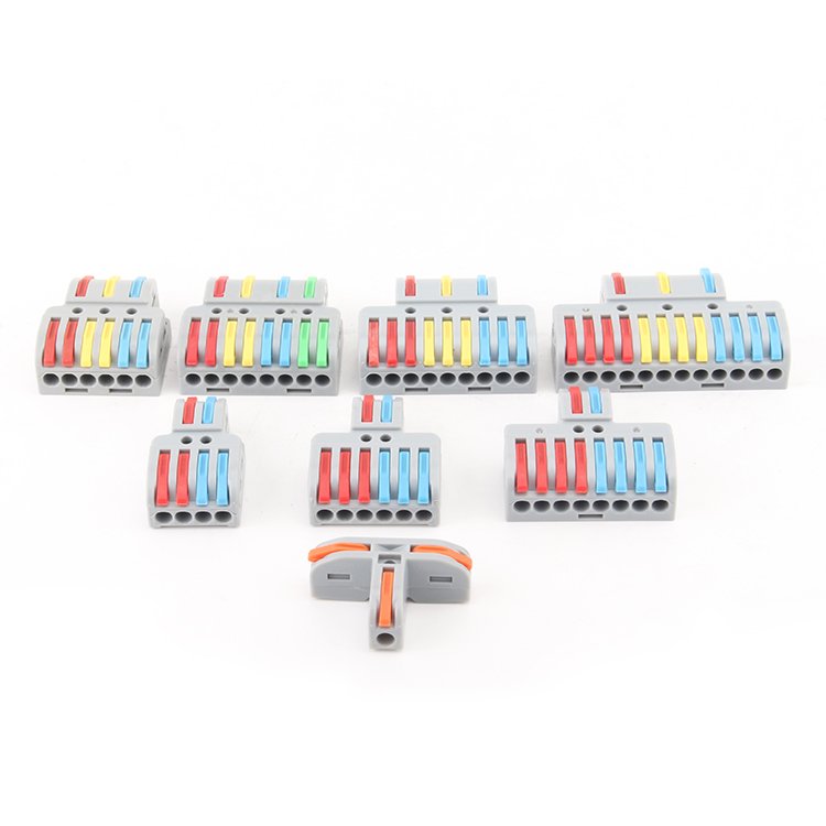 Plug-in connector 2-in 4-out quick connection terminal soft and hard wires are universal