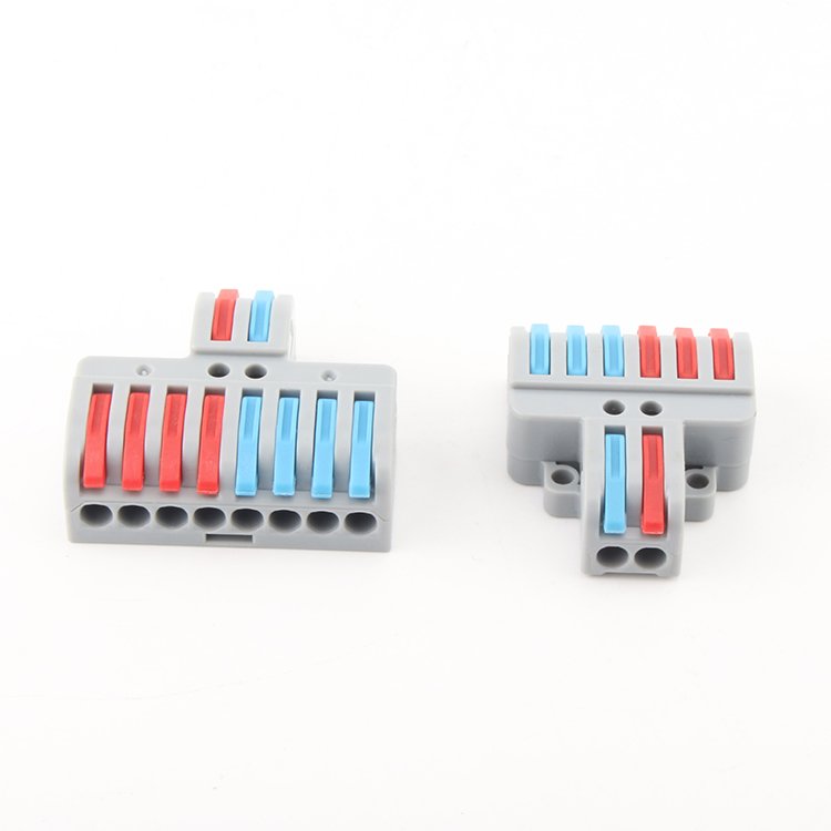 Plug-in connector 2-in 4-out quick connection terminal soft and hard wires are universal