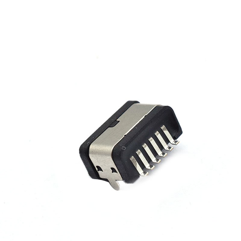 Factory direct hot selling Waterproof 6pin SMT usb Type C Female Connector