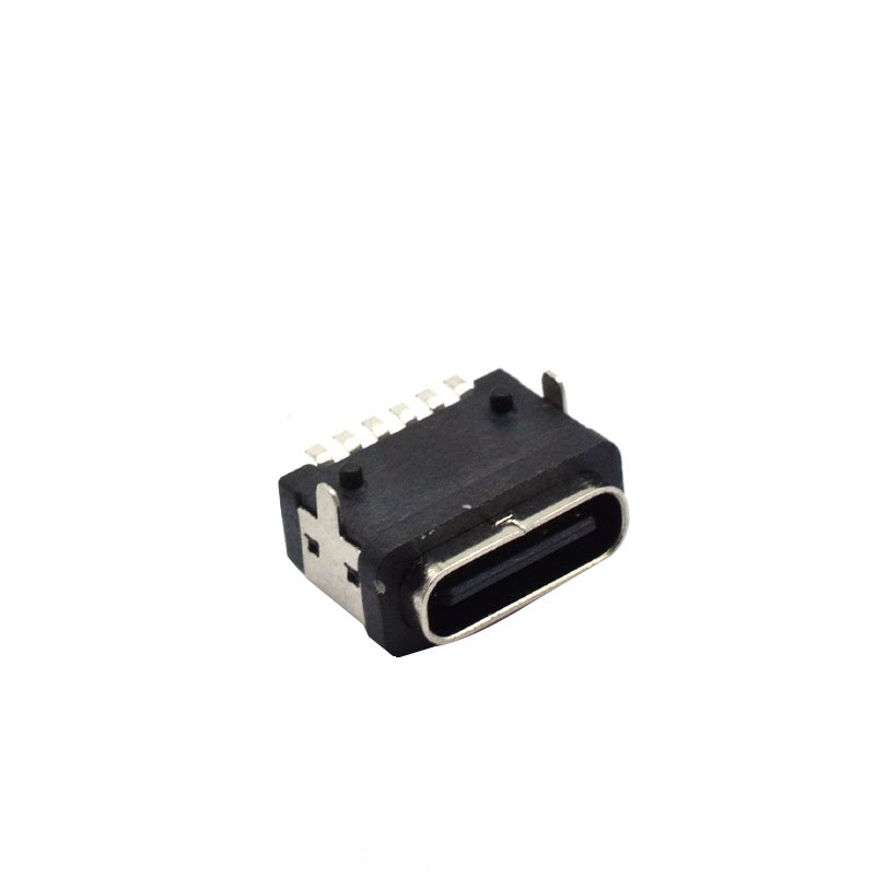 Factory direct hot selling Waterproof 6pin SMT usb Type C Female Connector