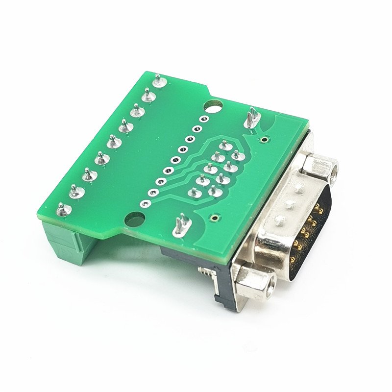 DB9-G1 D-Sub 9pin Solderless Connectors DB9 RS232 Serial to Terminal Male Adapter Connector Breakout Board Nut