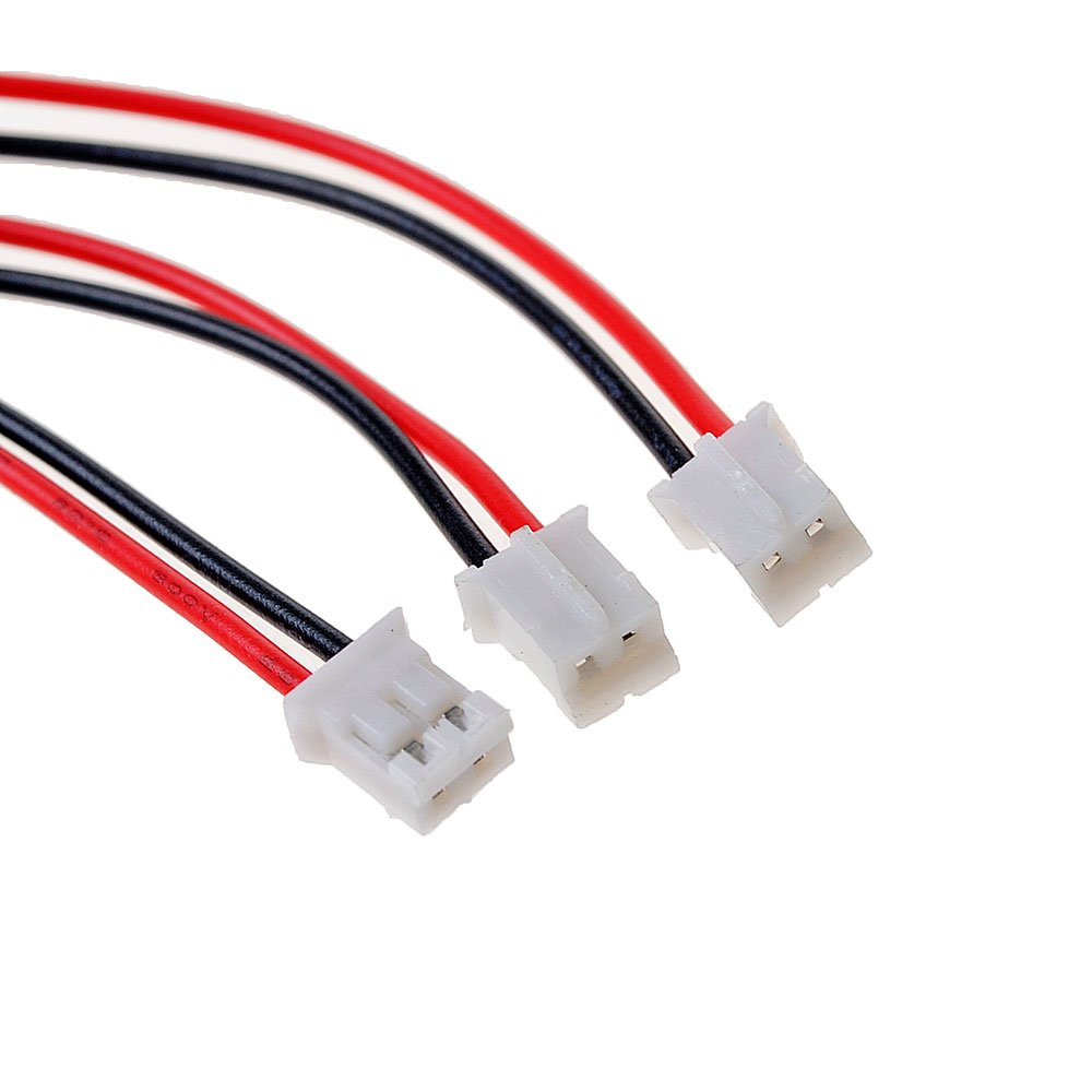 JST PH2.0-2P 2.0mm Pitch 2Pin Side Entry Connector With 10cm Wires Cables