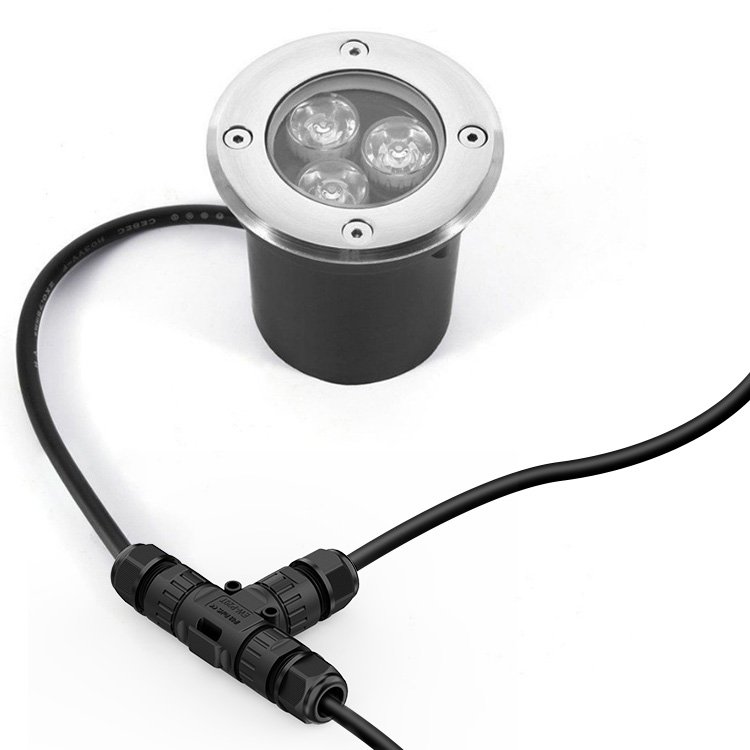 Quick Connect Electrical Cable Outdoor LED Lighting T Type Quick Waterproof Connector