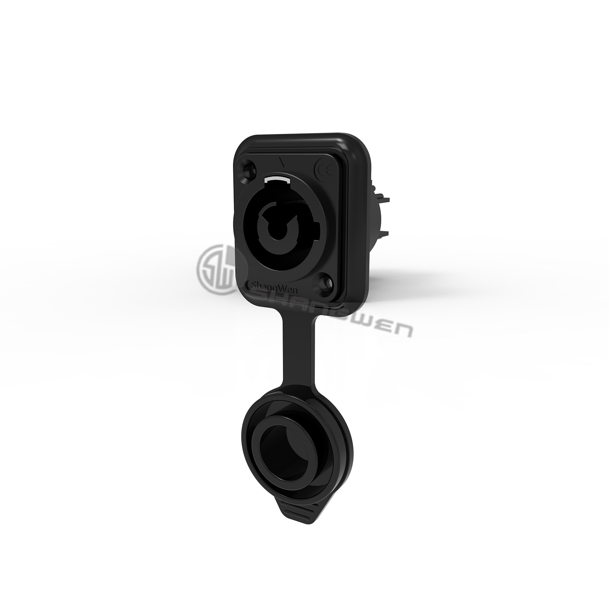 Shangwen Outdoor Use Powercon Ip65 Connectors Black Output 3 Pin Male Power Connector