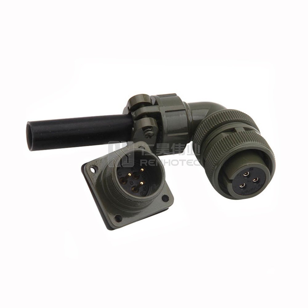 Amphenol MS5015 7 Pin MS3106A-14S-6S MS 5015 MS 3106 MS3106 Straight Plug 90 Degrees Circular Connector